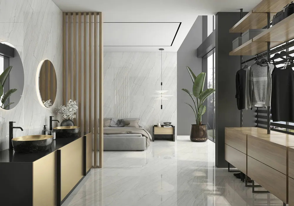 Line Marble Porcelain Tile — marble-look porcelain & ceramic tile, available at The Tile Store, Fort Lauderdale