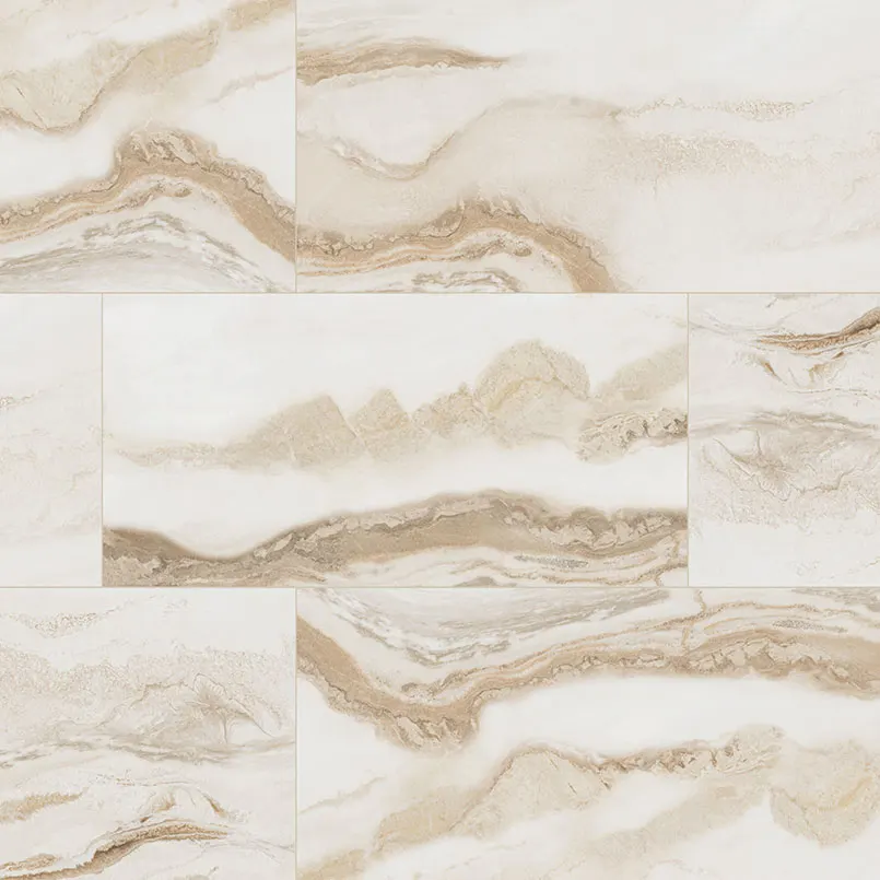 Exotika Nebula Almond Porcelain Tile — marble-look porcelain & ceramic tile, available at The Tile Store, Fort Lauderdale