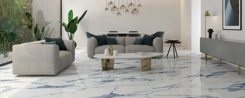 Calacatta Blue Marble Porcelain Tile — marble-look porcelain & ceramic tile, available at The Tile Store, Fort Lauderdale