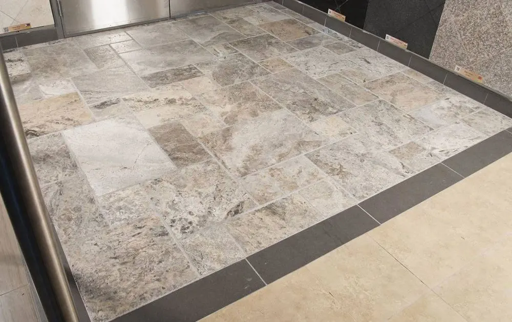 Silver Travertine Tile — travertine-look natural stone, available at The Tile Store, Fort Lauderdale