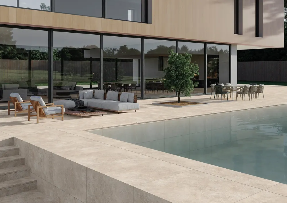 Provenza Travertine Porcelain Tile — travertine-look porcelain & ceramic tile, available at The Tile Store, Fort Lauderdale