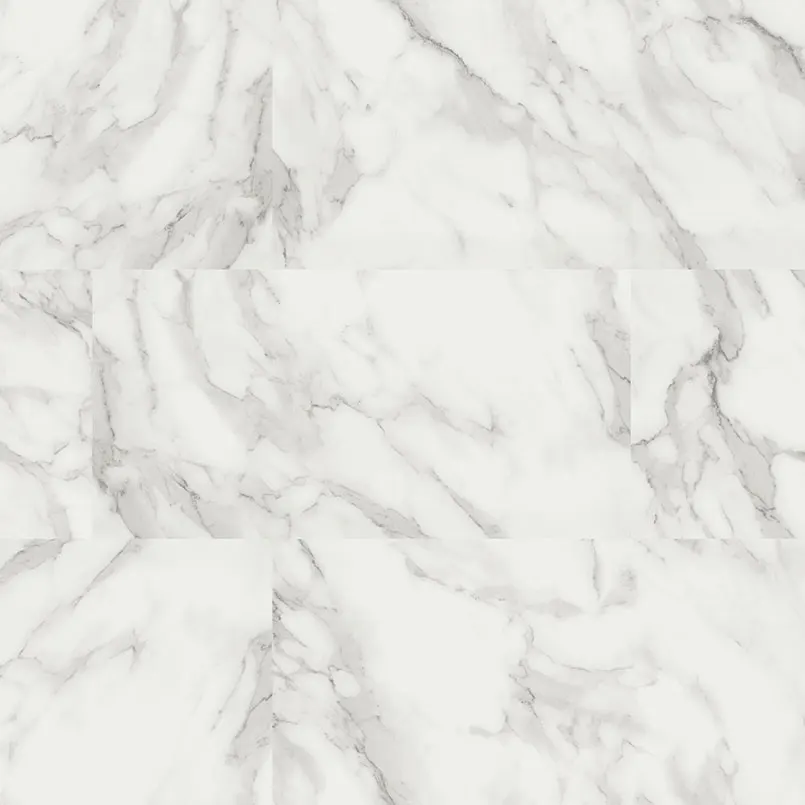 XL Trecento Calacatta Venosa Gold Luxury Vinyl Plank — marble-look luxury vinyl, available at The Tile Store, Fort Lauderdale
