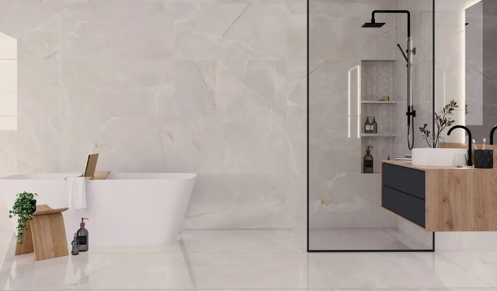 Nepal Marble Porcelain Tile — marble-look porcelain & ceramic tile, available at The Tile Store, Fort Lauderdale