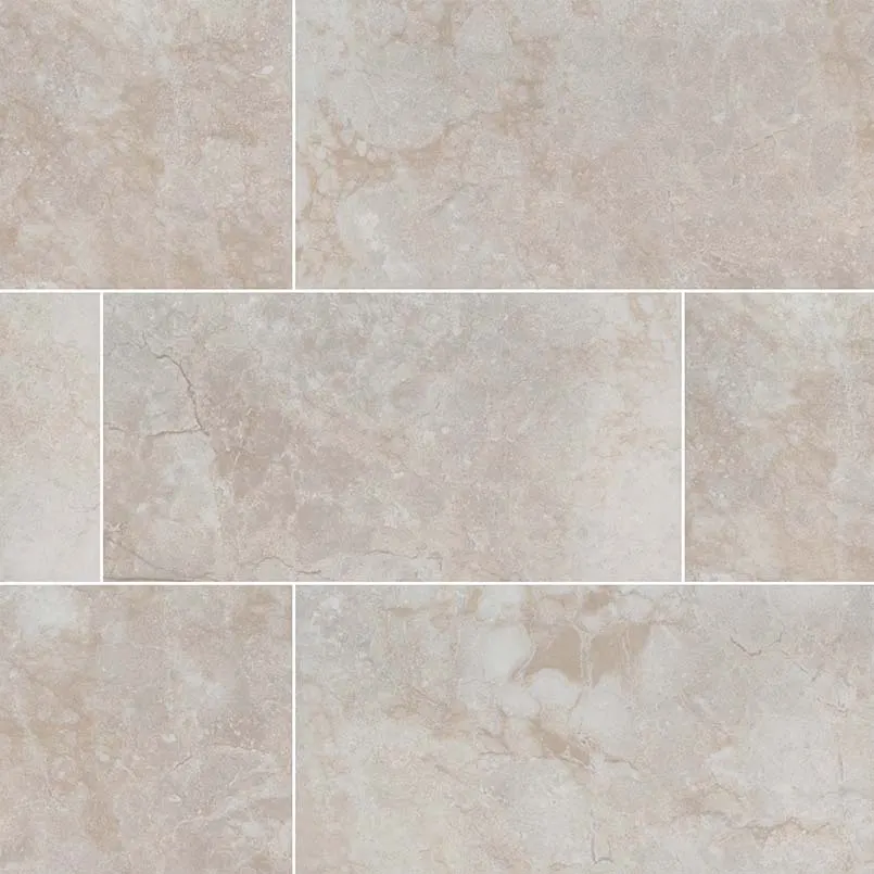 Essentials Ansello Ivory Ceramic Tile — travertine-look porcelain & ceramic tile, available at The Tile Store, Fort Lauderdale