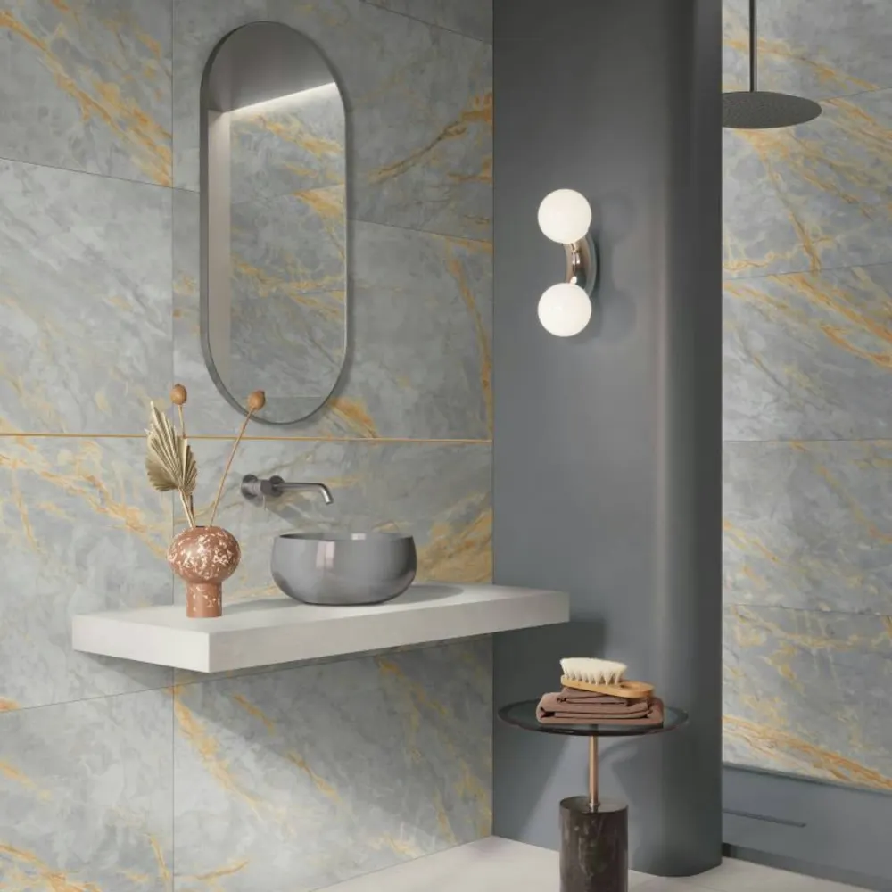 Grigio Etrusco Stone Porcelain Tile — stone-look 3d & decor tile, available at The Tile Store, Fort Lauderdale