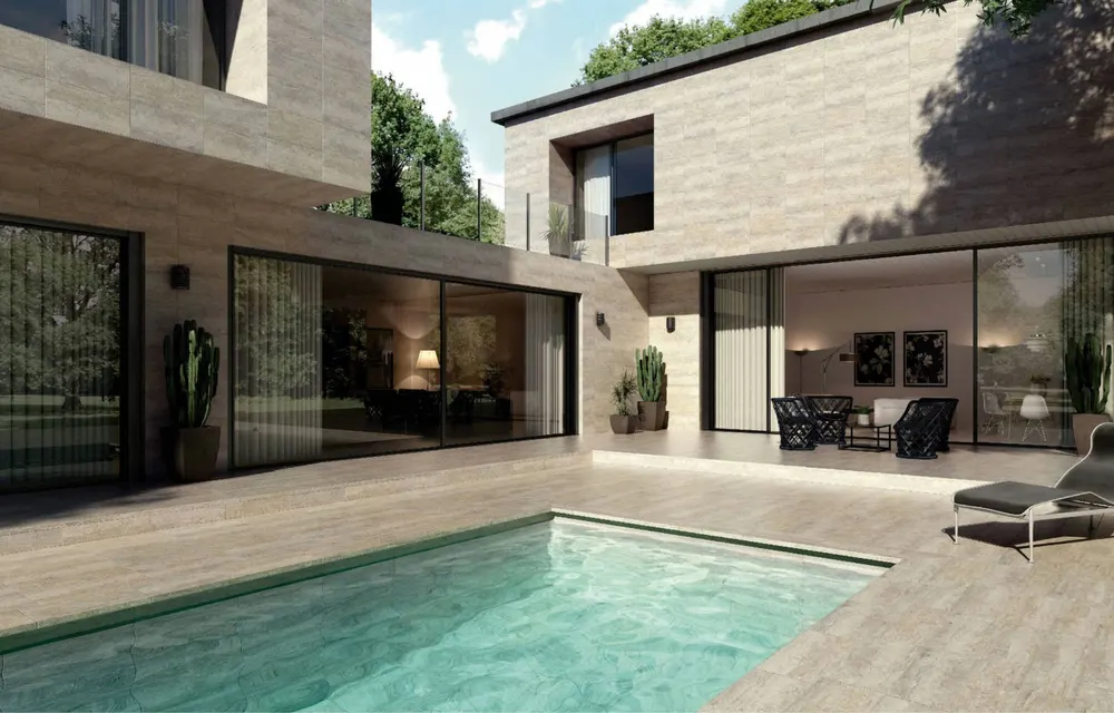 Marbles Travertino Travertine Porcelain Tile — travertine-look porcelain & ceramic tile, available at The Tile Store, Fort Lauderdale