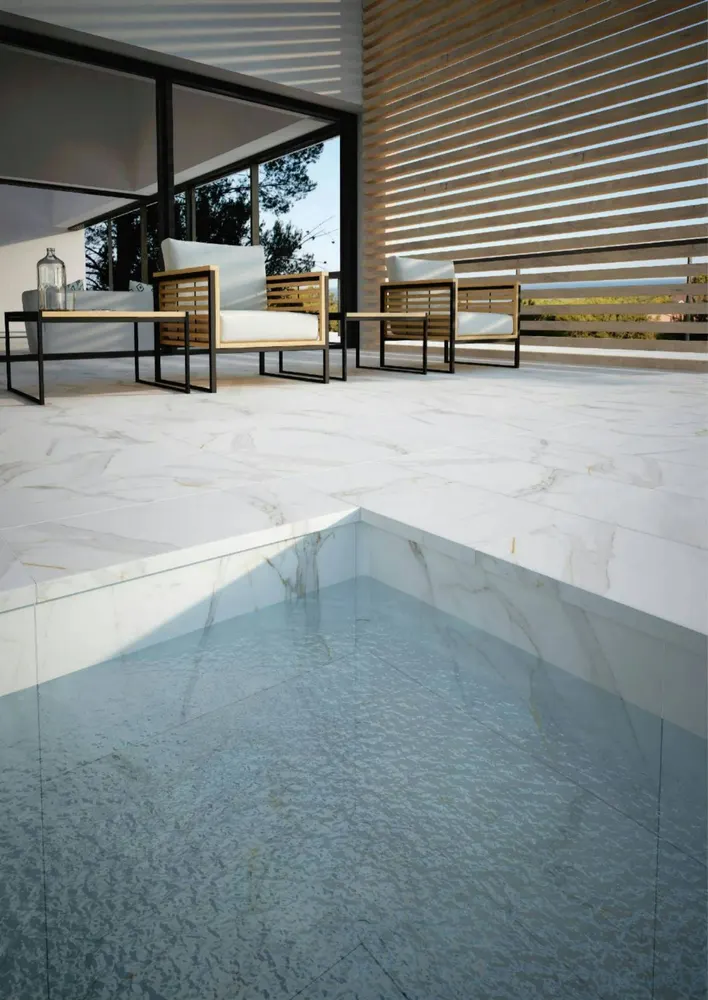 Marbles Calacatta Marble Porcelain Tile — marble-look porcelain & ceramic tile, available at The Tile Store, Fort Lauderdale