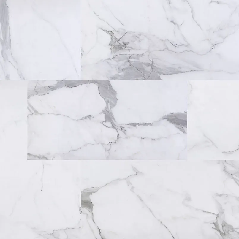 XL Trecento Calacatta Legend Luxury Vinyl Plank — marble-look luxury vinyl, available at The Tile Store, Fort Lauderdale