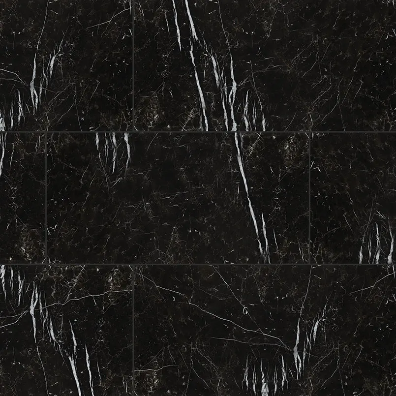 Regallo Marquina Noir Porcelain Tile — marble-look porcelain & ceramic tile, available at The Tile Store, Fort Lauderdale