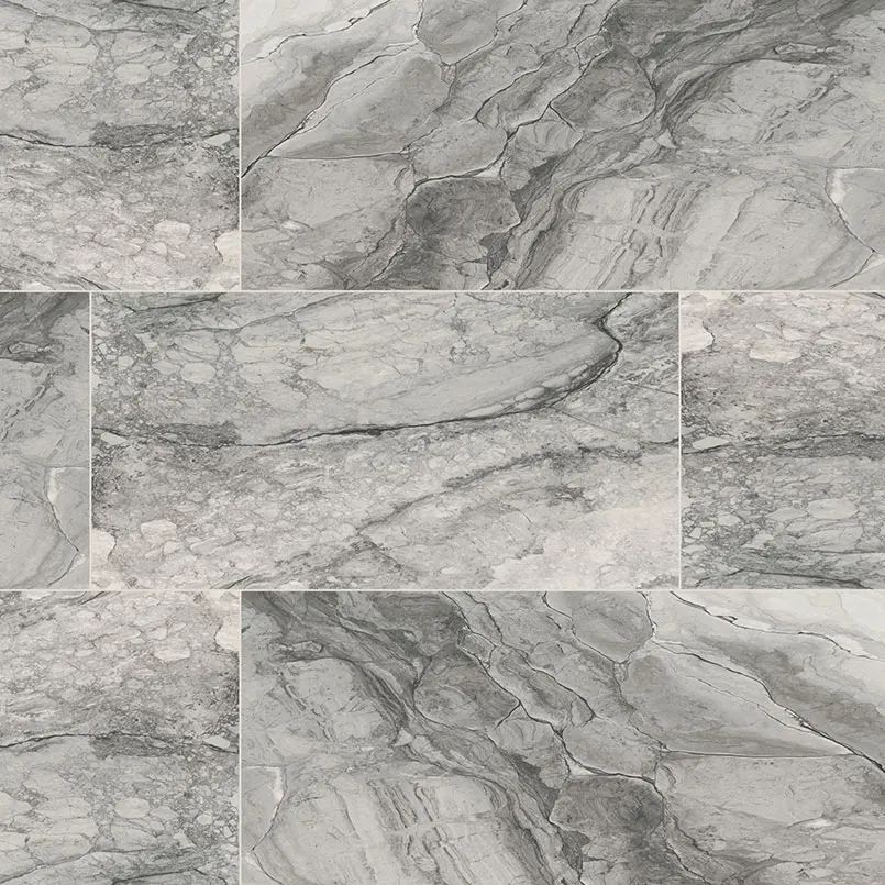 Kaya Onda Gray Porcelain Tile — marble-look porcelain & ceramic tile, available at The Tile Store, Fort Lauderdale