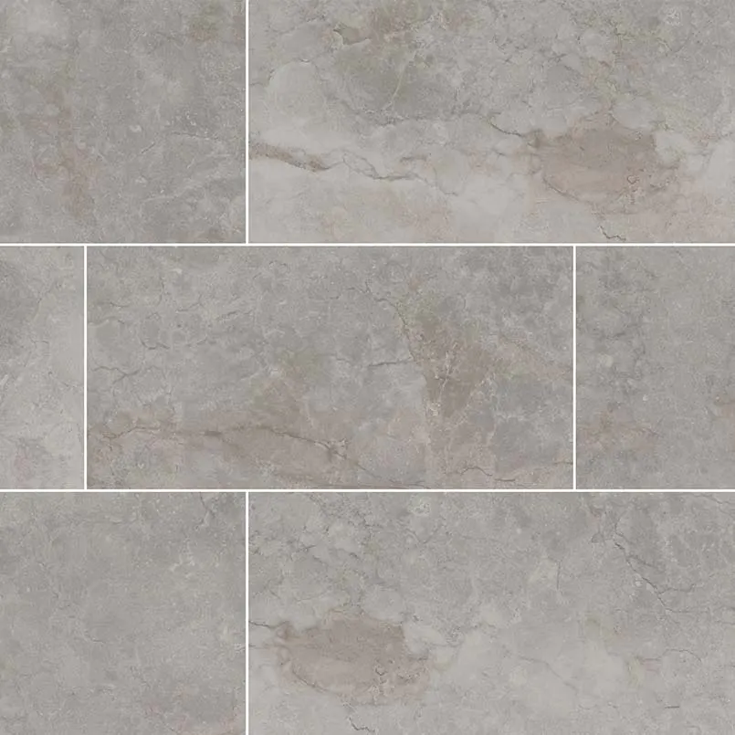 Essentials Ansello Grey Ceramic Tile — travertine-look porcelain & ceramic tile, available at The Tile Store, Fort Lauderdale
