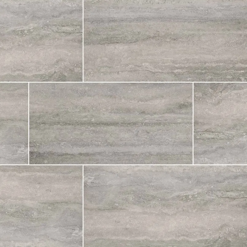 Veneto Gray Porcelain Tile — travertine-look porcelain & ceramic tile, available at The Tile Store, Fort Lauderdale
