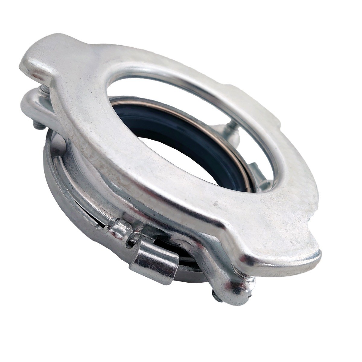 Three-bolt metal mounting clamp for garbage disposals