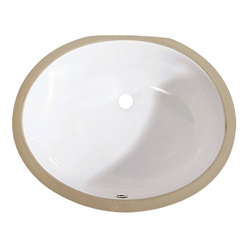 Belvira 17 x 14 in. oval undermount porcelain lavatory sink