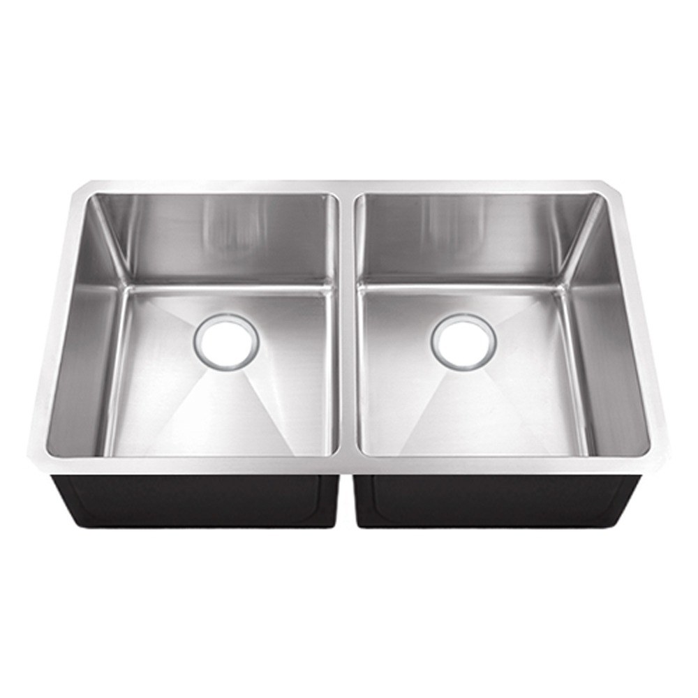 Calder 50/50 Double Bowl Undermount Kitchen Sink — 16 or 18 Gauge