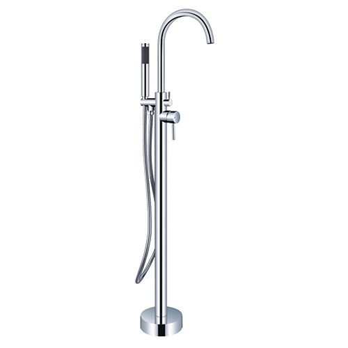Cassara Floor-Mounted Tub Filler with Hand Shower