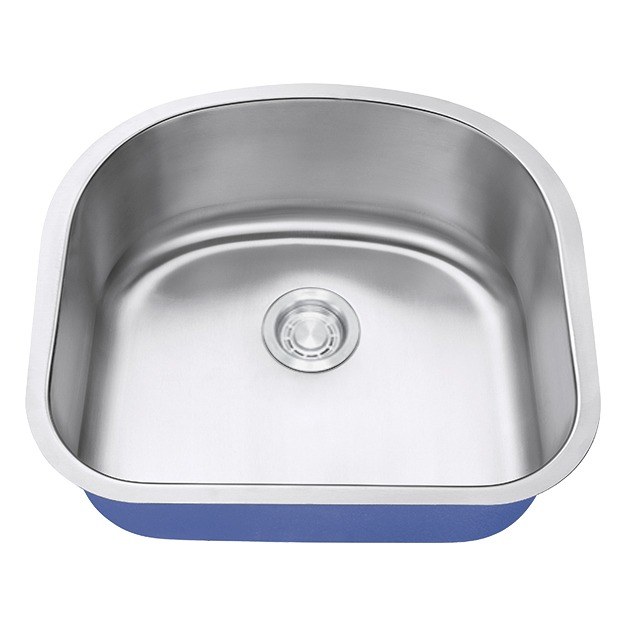 Castellan 23 x 21 in. Single D-Bowl Kitchen Sink