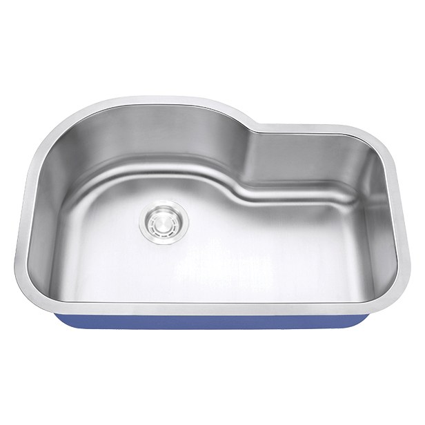 Castellan 31 x 21 in. Single P-Bowl Kitchen Sink — Left-Rear Drain