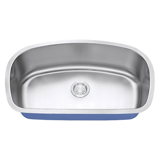 Castellan 33 x 19 in. Single D-Bowl Kitchen Sink