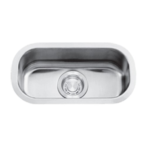 Castellan Compact Single Bowl Bar Sink — Center Drain