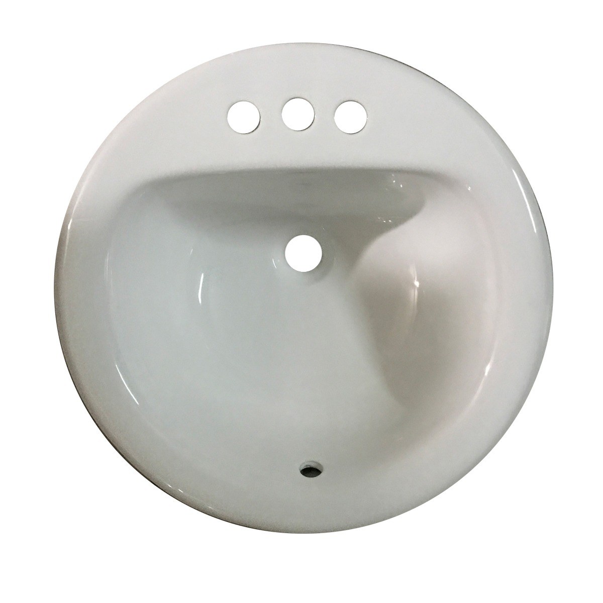 Faverra 19 in. Round Top-Mount Bathroom Sink