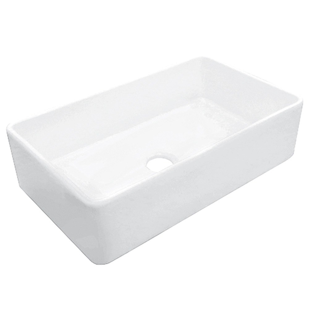Ferrano 33 x 20 in. Flat-Front Fireclay Farmhouse Sink