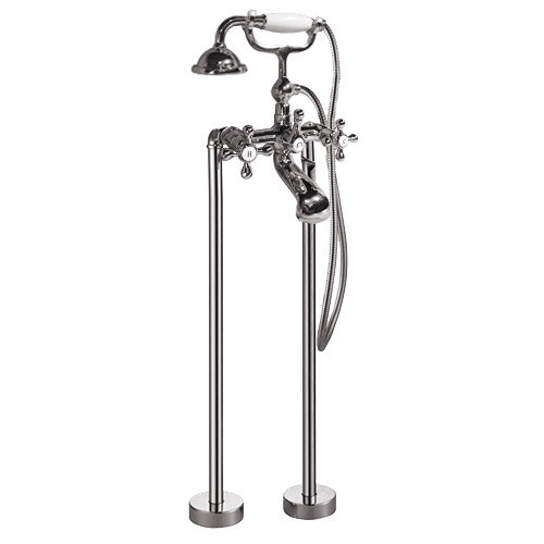 Fontane Floor-Mounted Tub Filler with Hand Shower