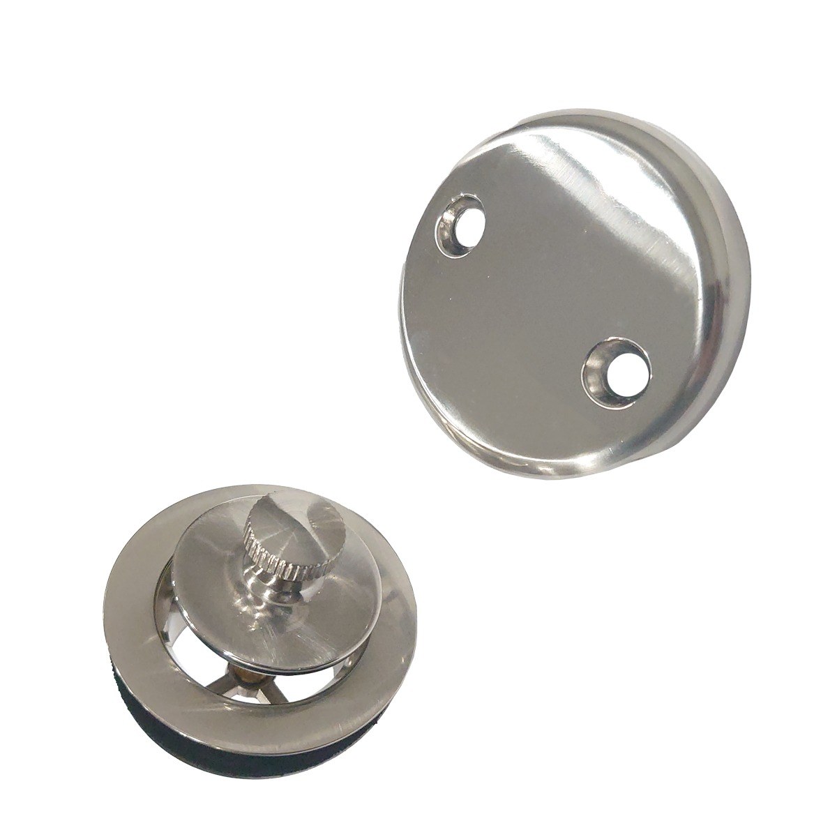 Bathtub Drain and Overflow Trim Kit — Twist-and-Pull Stopper