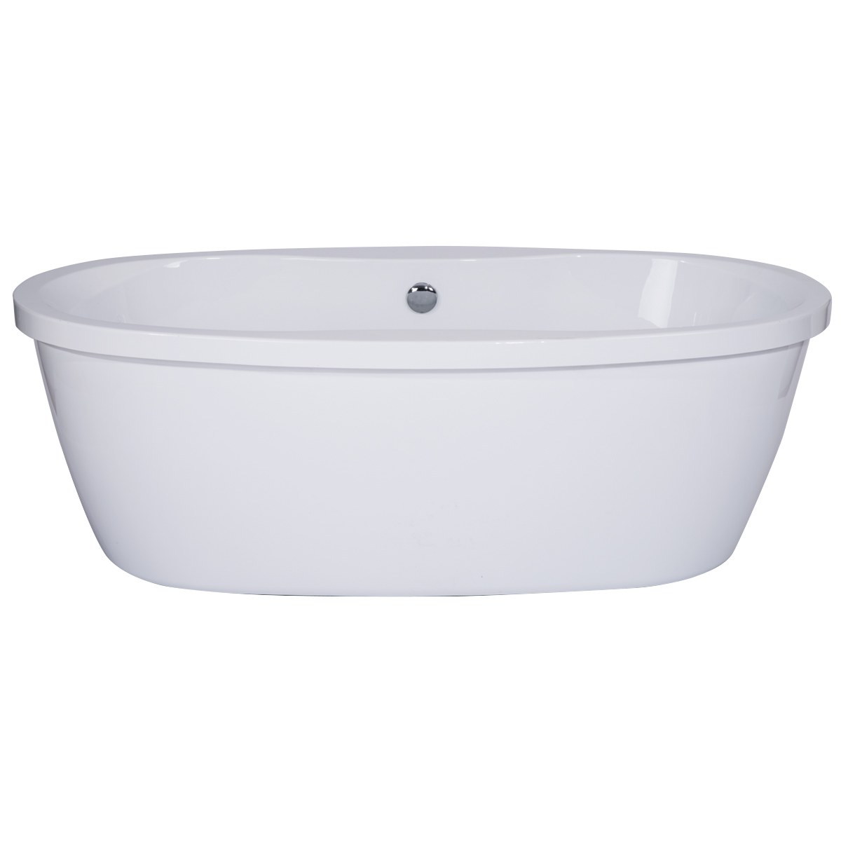 Ivywood Freestanding Oval Bathtub with Integrated Ledge