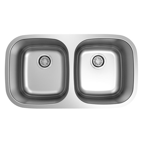 Marbella 50/50 Double Bowl Undermount Kitchen Sink — 8 in. Deep