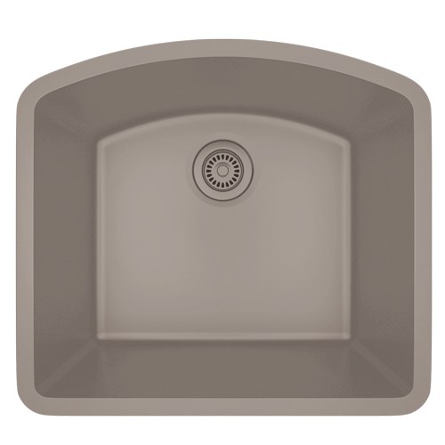 Norwell 23 x 21 in. D-Bowl Quartz Composite Sink
