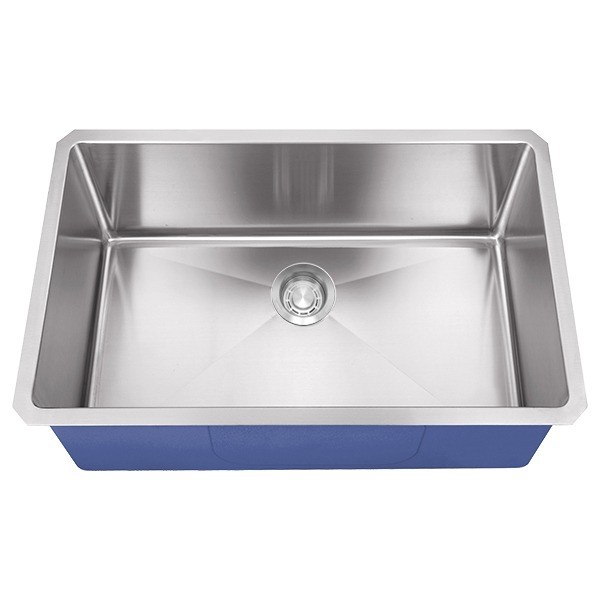 Rivano 30 x 18 in. single bowl undermount kitchen sink, 16 gauge stainless steel