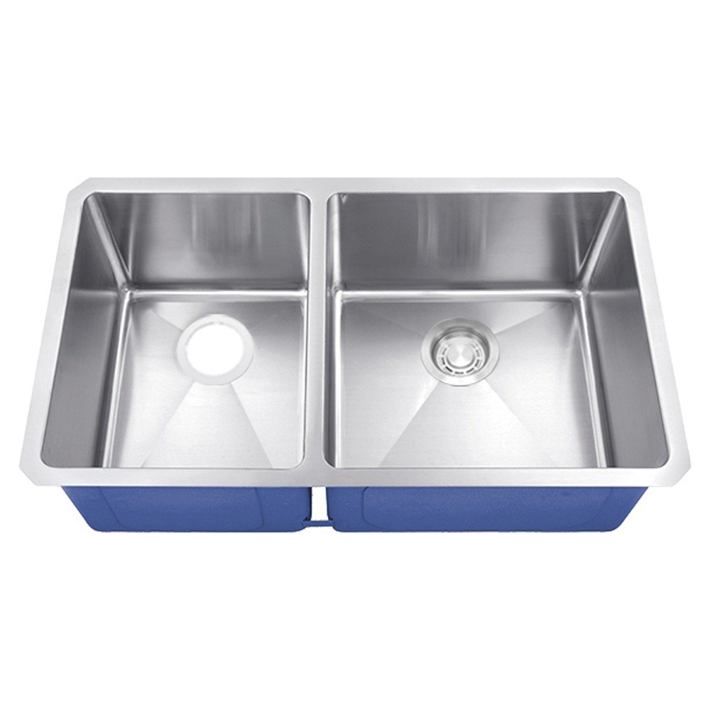 Rivano Undermount 40/60 Double Bowl Kitchen Sink — Larger Right Bowl