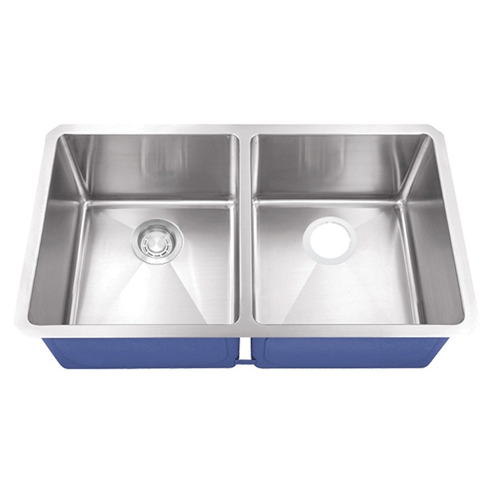 Rivano Undermount 50/50 Double Bowl Kitchen Sink — Micro Radius