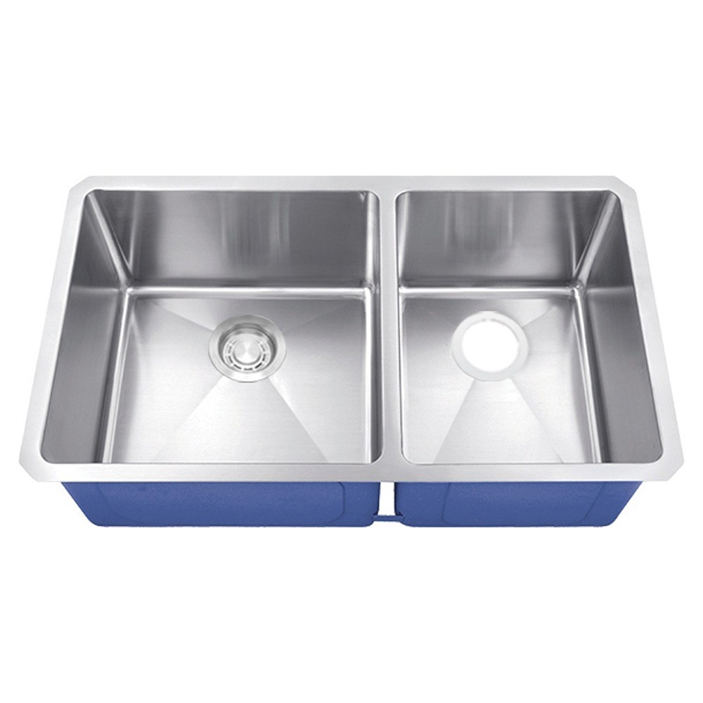 Rivano Undermount 60/40 Double Bowl Kitchen Sink — Full-Height Divider