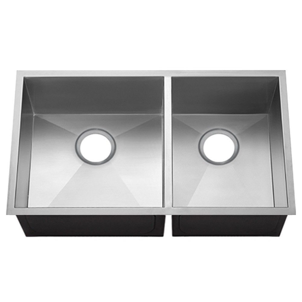Solano 60/40 double bowl undermount kitchen sink, 18 gauge stainless steel