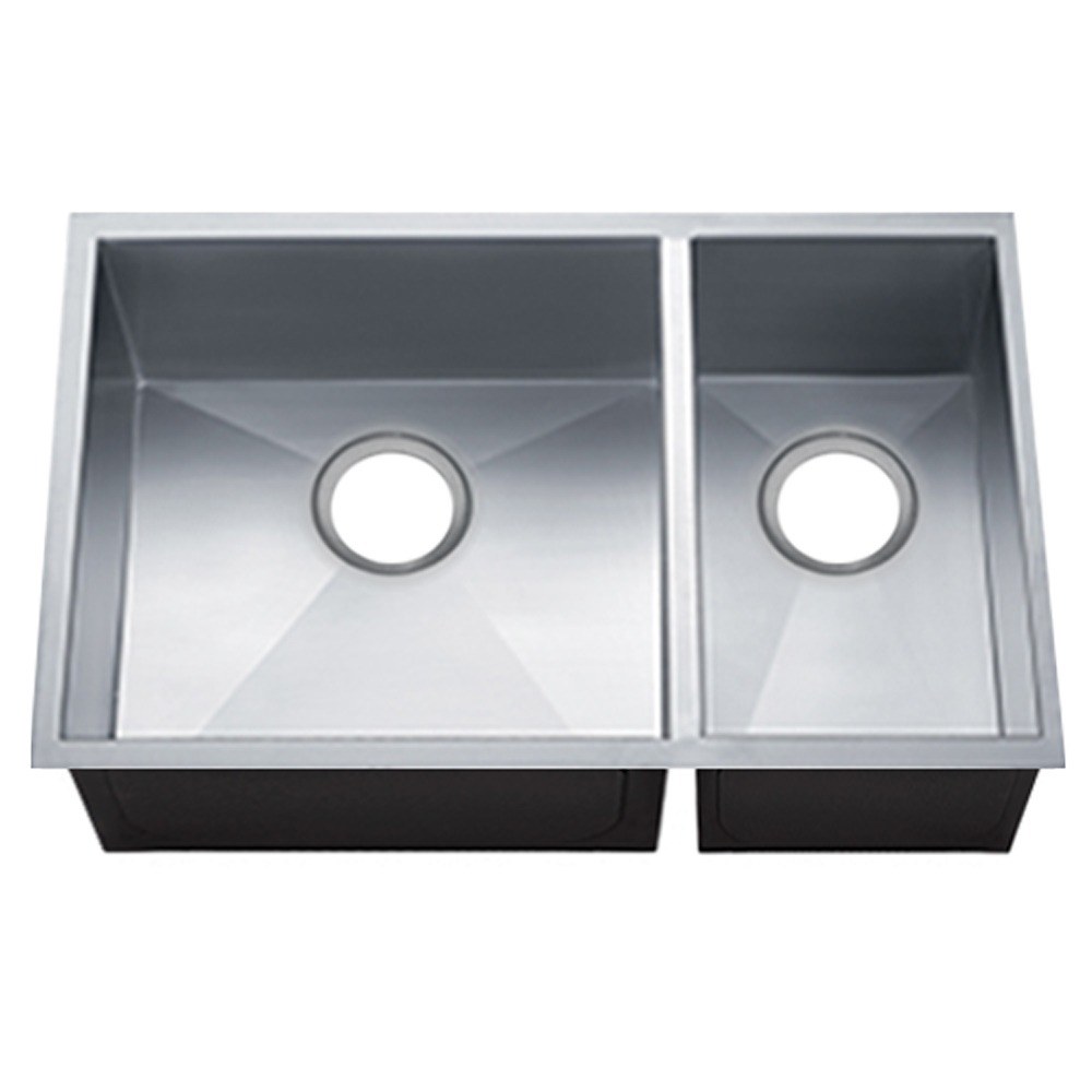 Solano 70/30 double bowl undermount kitchen sink, 18 gauge stainless steel