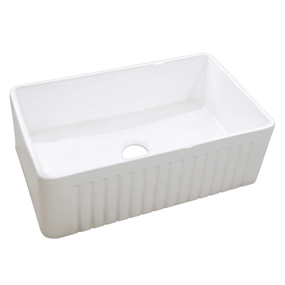 Terrano 30 x 18 in. single bowl fireclay farmhouse sink