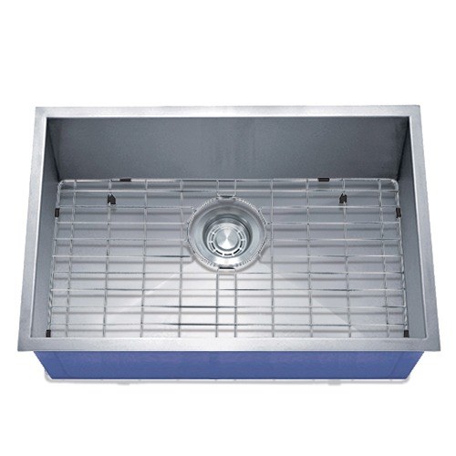 Vantera 27 x 18 in. Single Bowl Undermount Kitchen Sink — 16 Gauge, Zero Radius