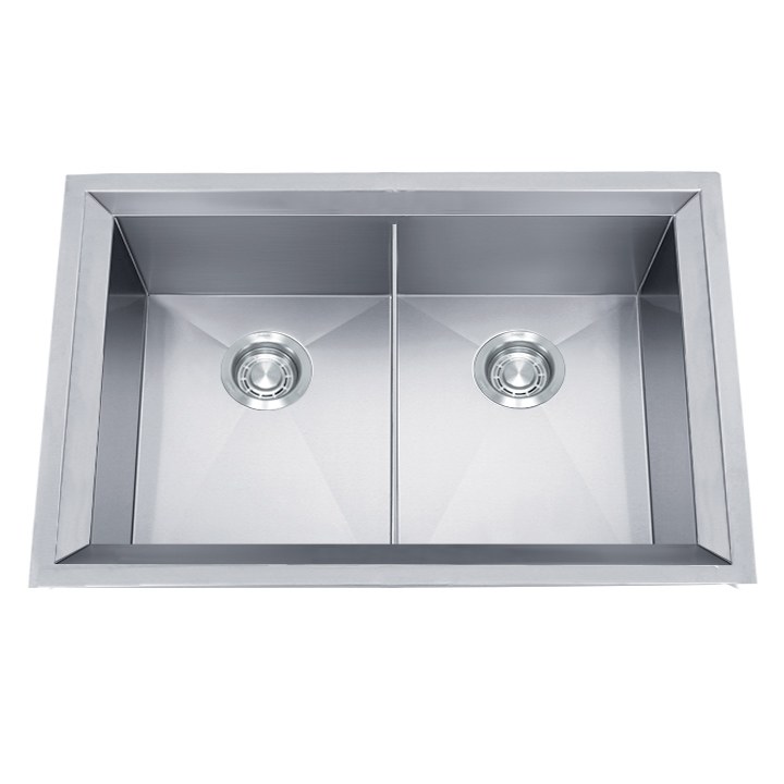 Vantera 32 x 18 x 10 in. Zero-Radius Workstation Sink, 50/50 Bowl