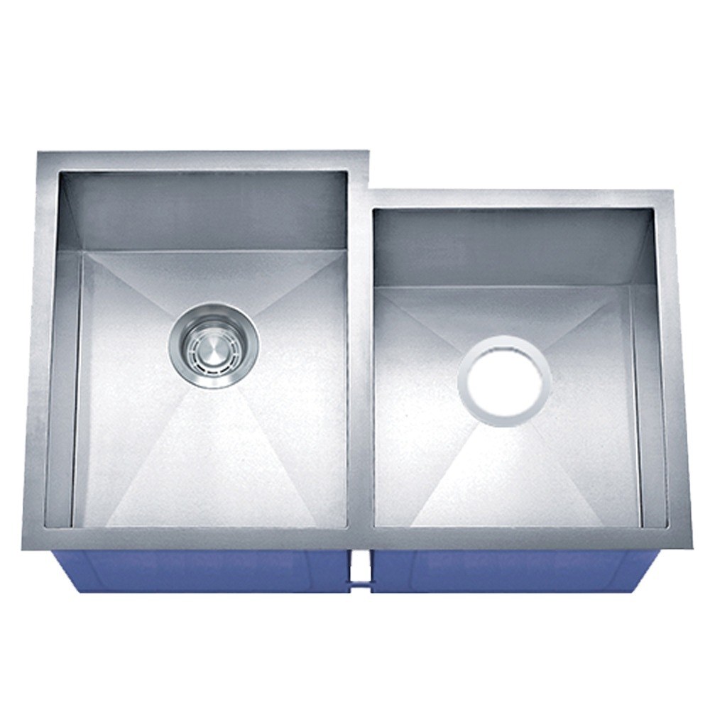 Vantera Undermount Offset 60/40 Double Bowl Kitchen Sink