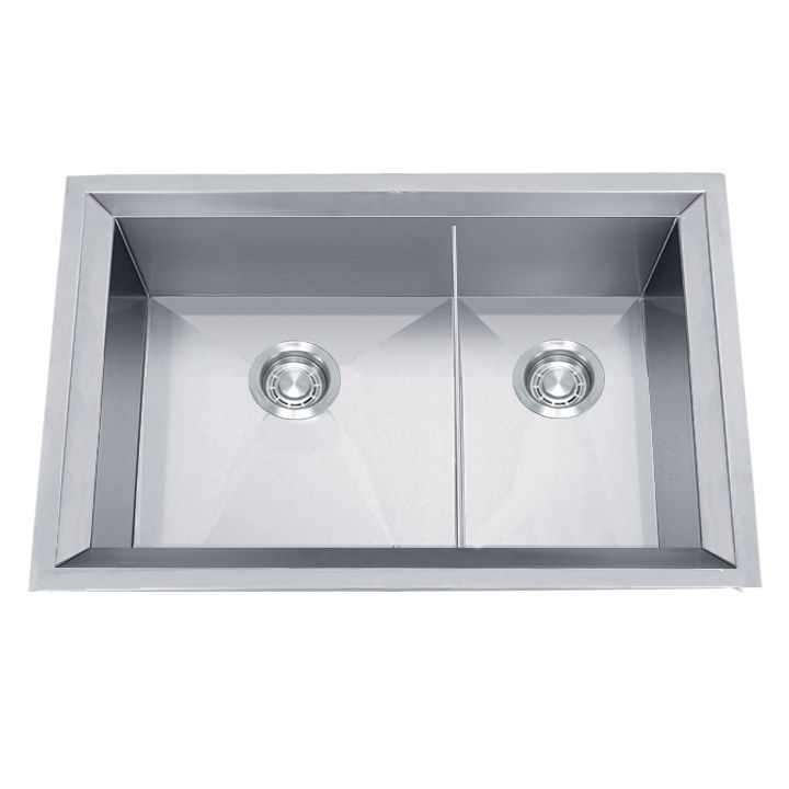 Vantera 32 x 18 x 10 in. Zero-Radius Workstation Sink, 60/40 Bowl