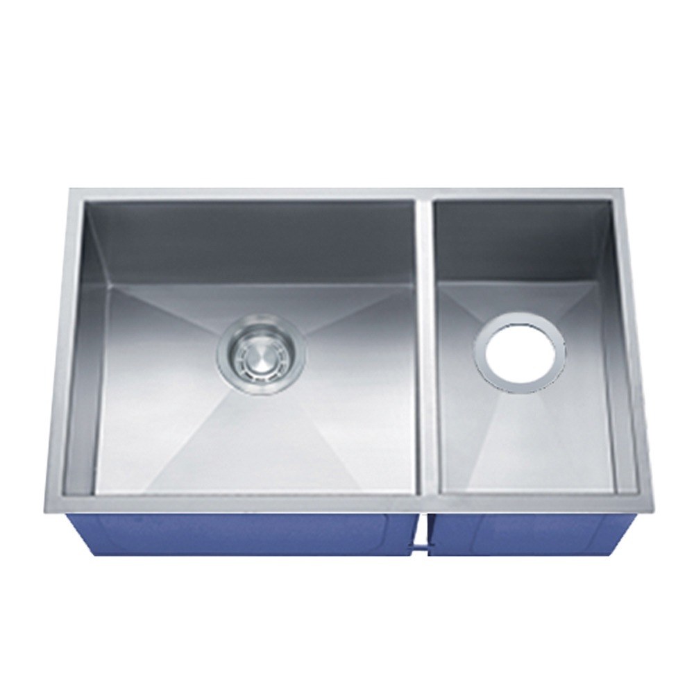 Vantera Undermount 70/30 Double Bowl Kitchen Sink — Large Left Bowl