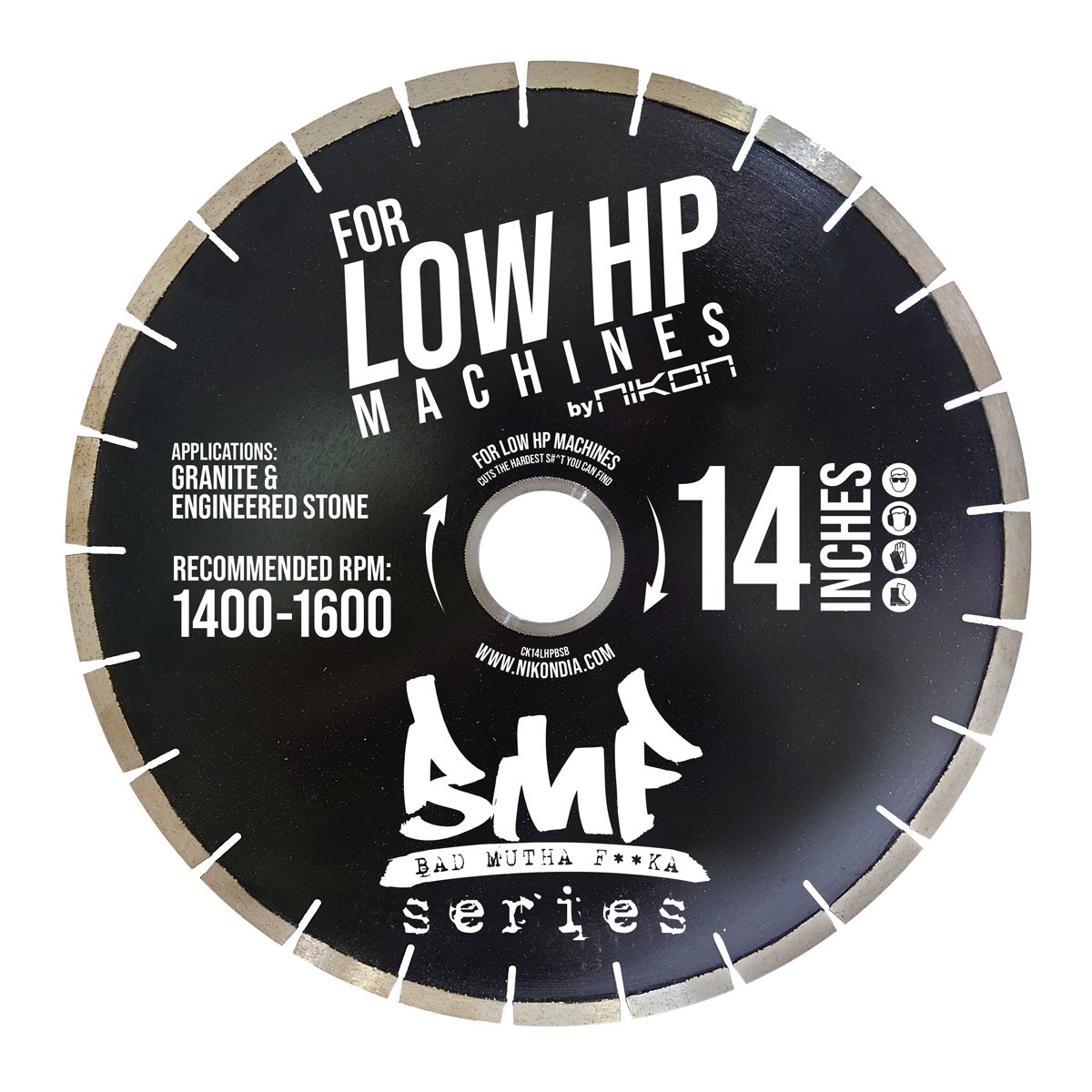 Ultra Bridge Saw Blade for Low-HP Machines — 14 in.