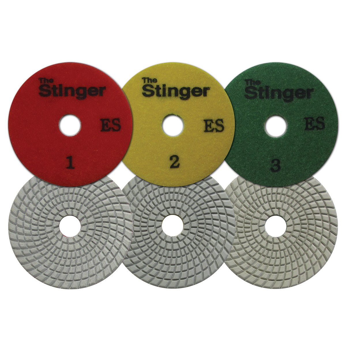 Pro ES 3-Step Wet Polishing Pads — Ultra White Resin, Spiral