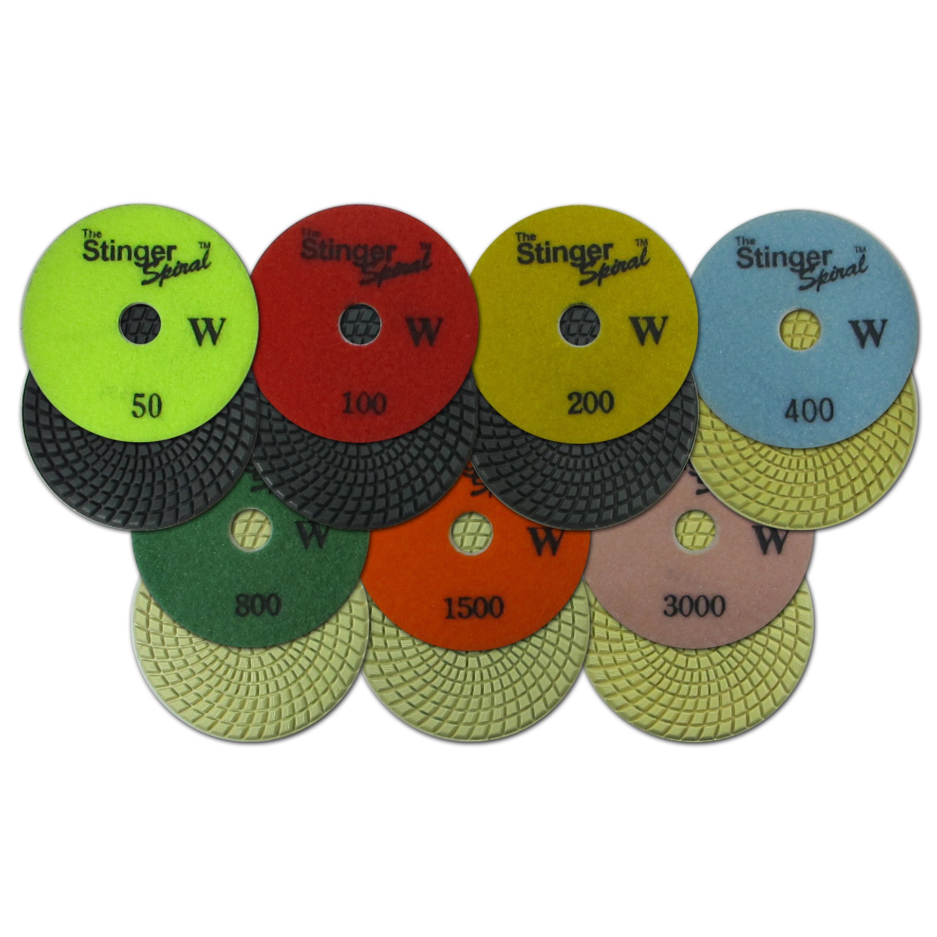 Pro Spiral Wet Polishing Pads — 7 Step